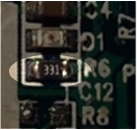 SMD resistor (331) on a circuit board