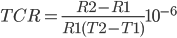 TCR formula